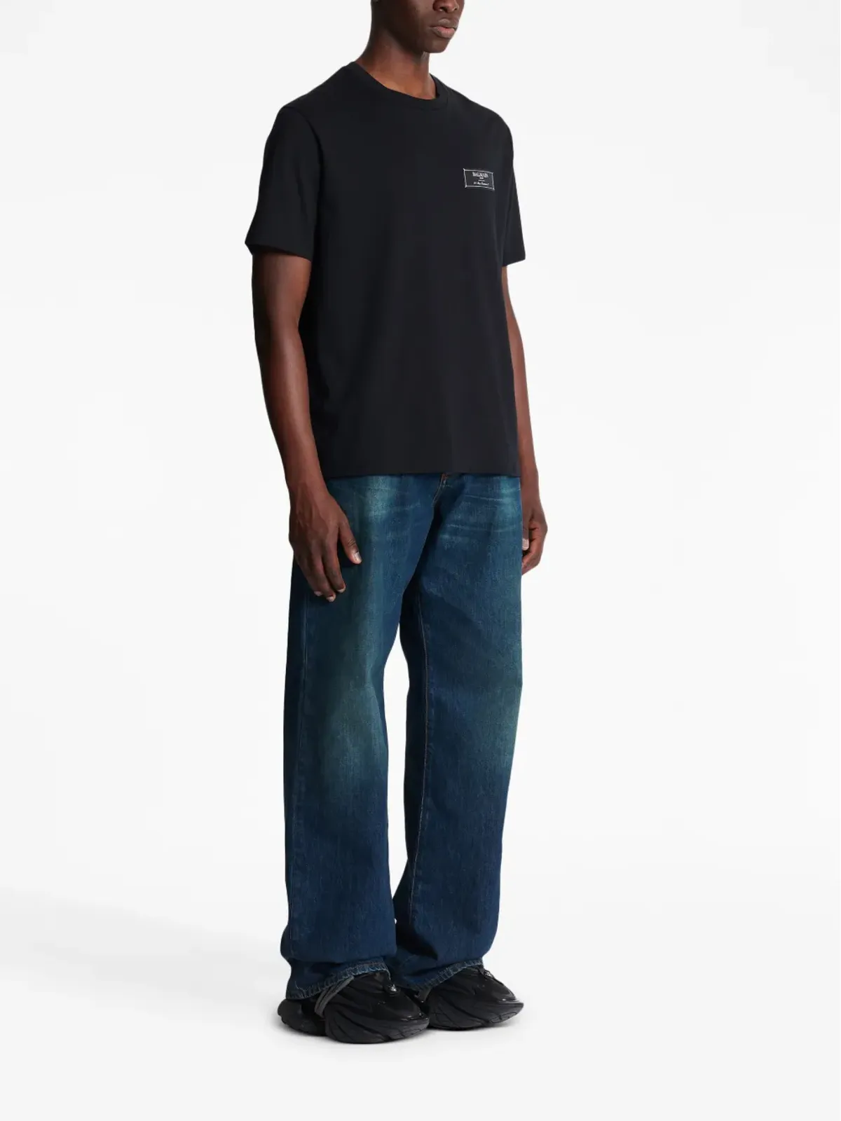 Balmain ロゴパッチ コットンTシャツ - 画像3