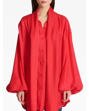 Balmain モノグラムジャカード・シルクシャツ - サムネイル5