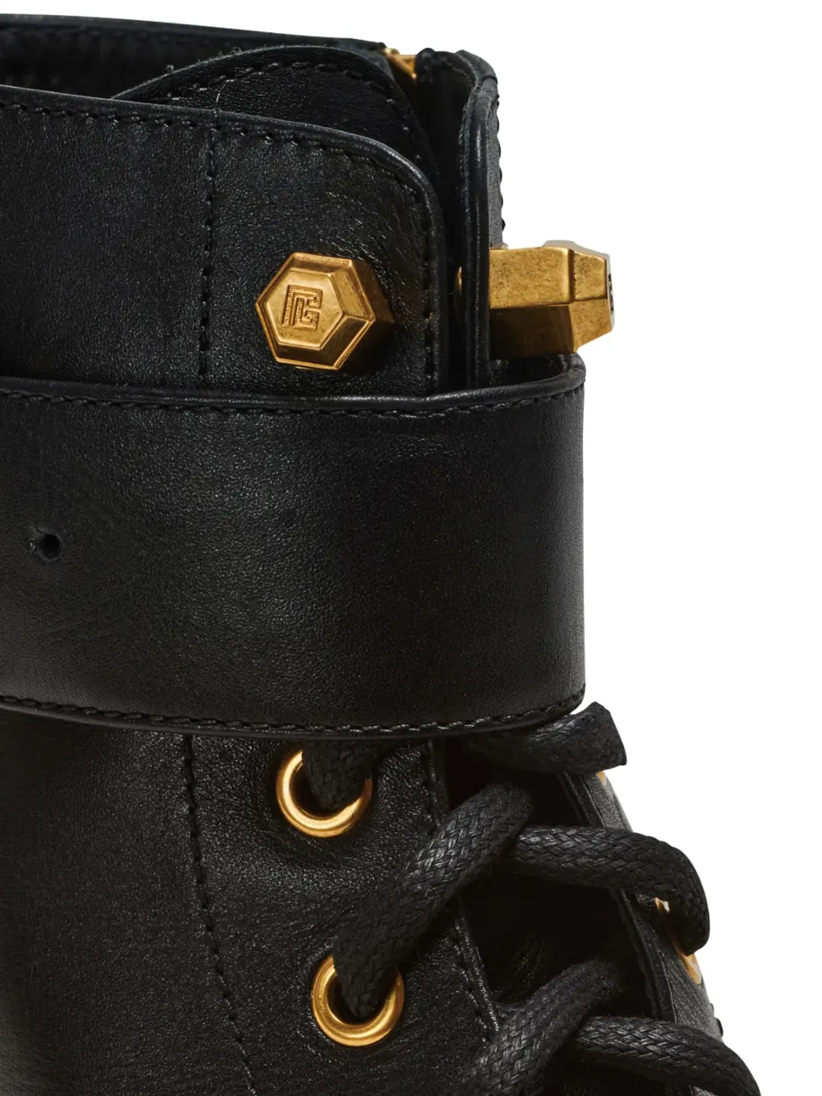 Balmain Romy レースアップレザーブーツ - 画像5