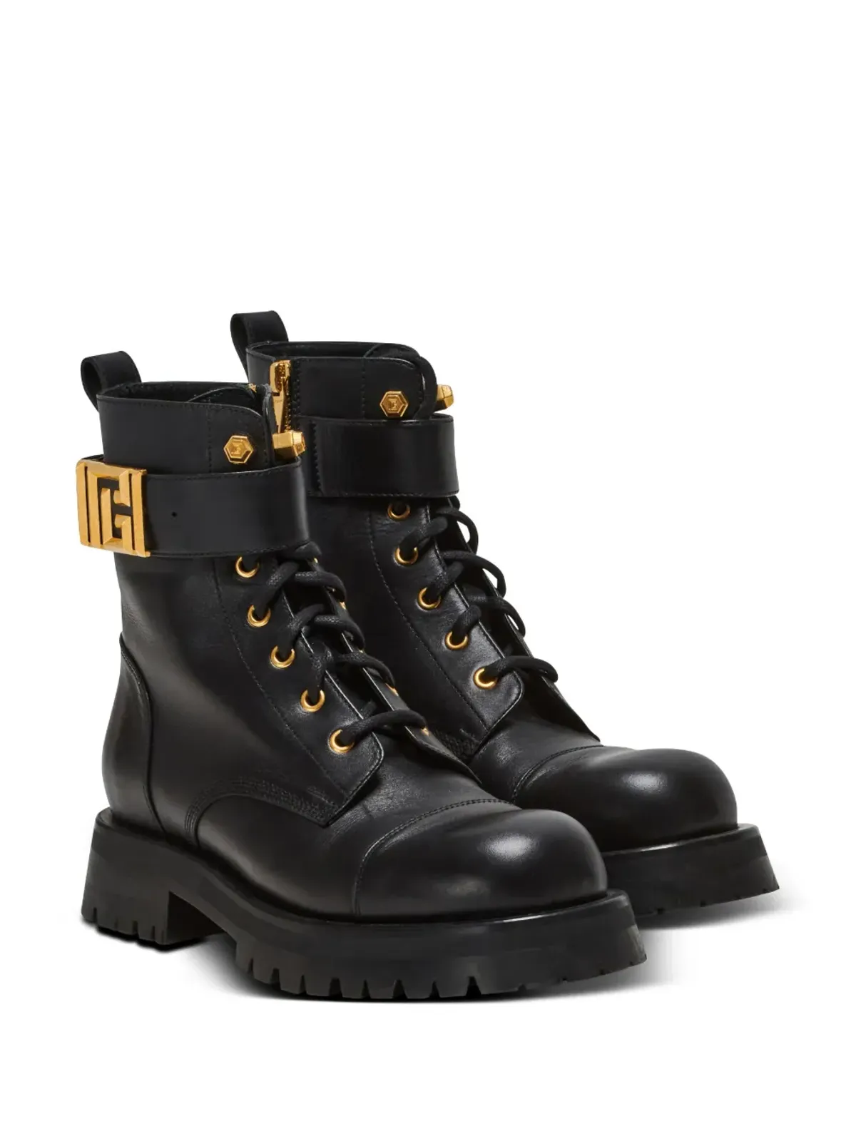 Balmain Romy レースアップレザーブーツ - 画像2