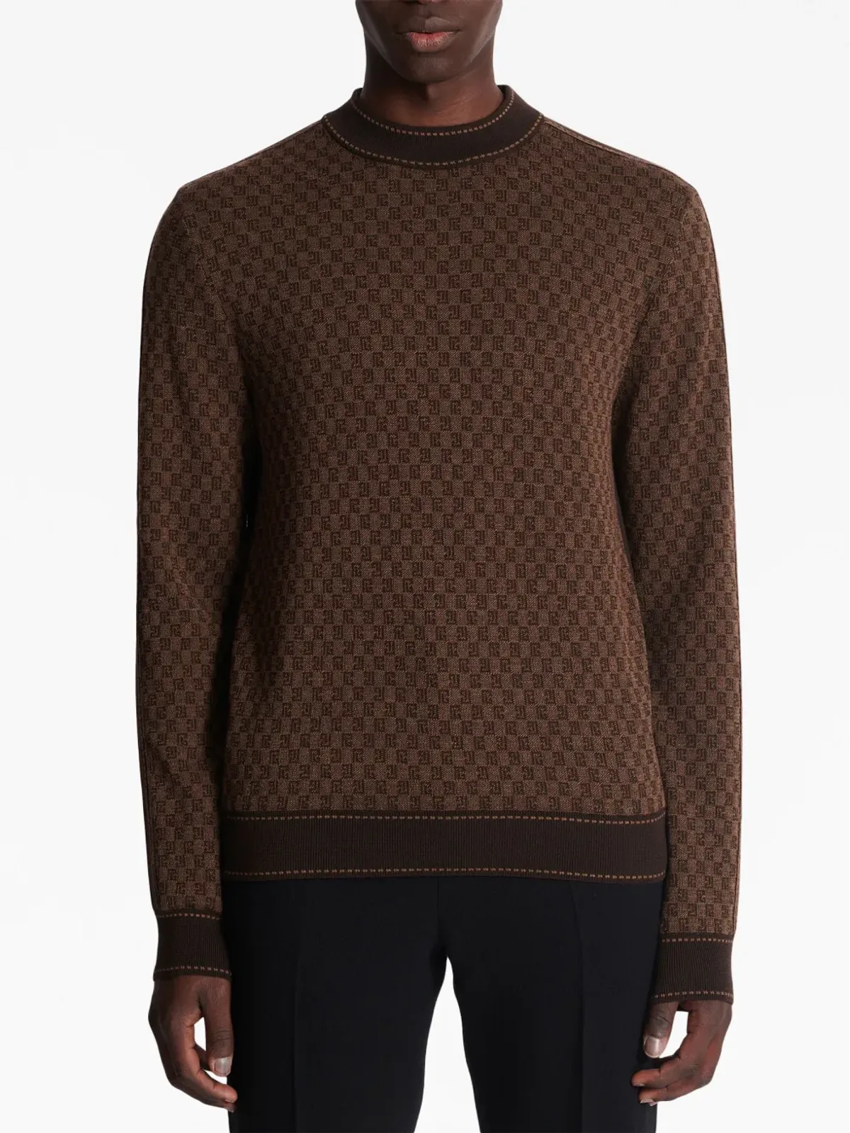 Balmain インターシャニット長袖ジャンパー - 画像5