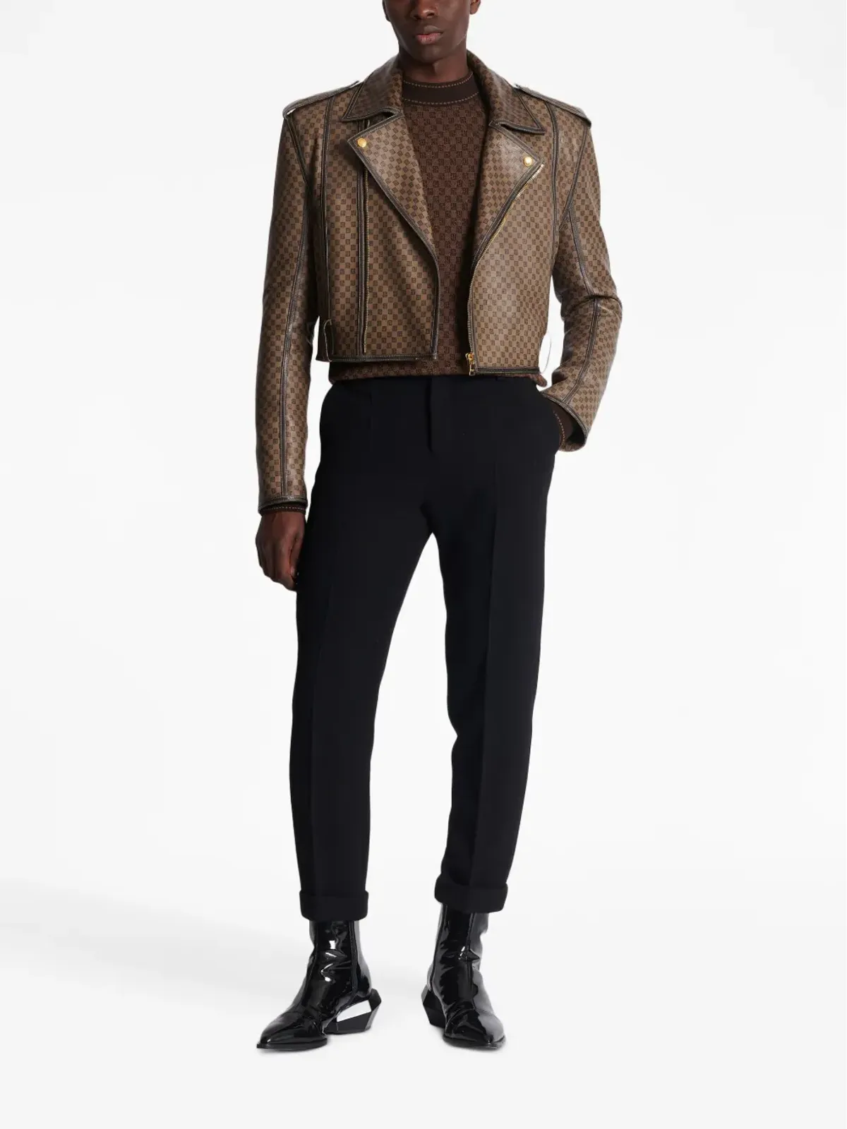 Balmain インターシャニット長袖ジャンパー - 画像2