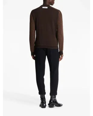 Balmain インターシャニット長袖ジャンパー - サムネイル4