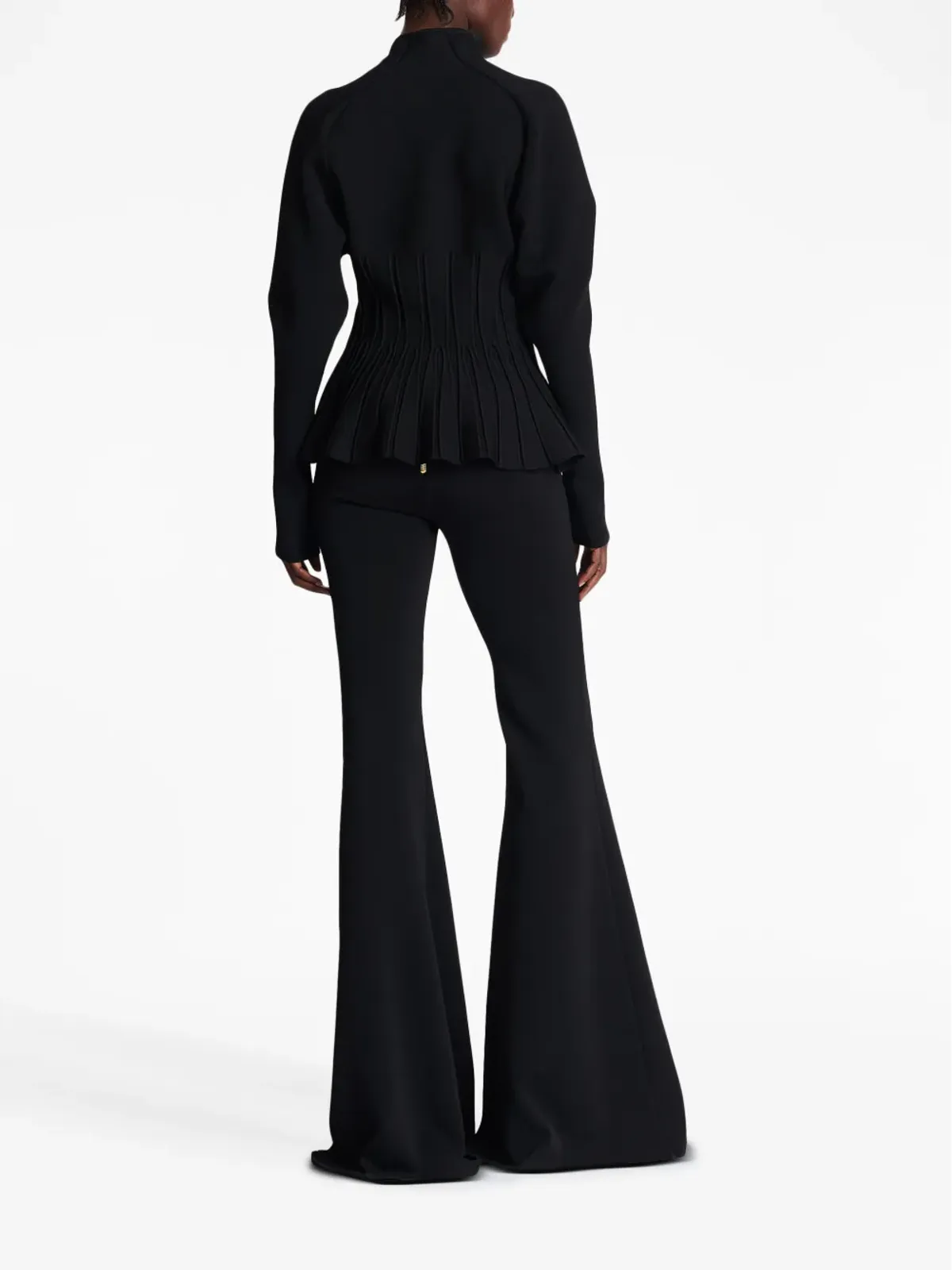 Balmain リブニットプリーツカーディガン - 画像4