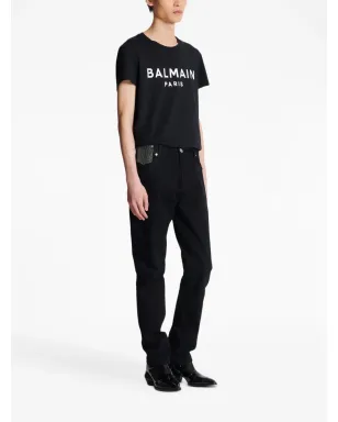 Balmain クリスタル装飾ストレートジーンズ - サムネイル3
