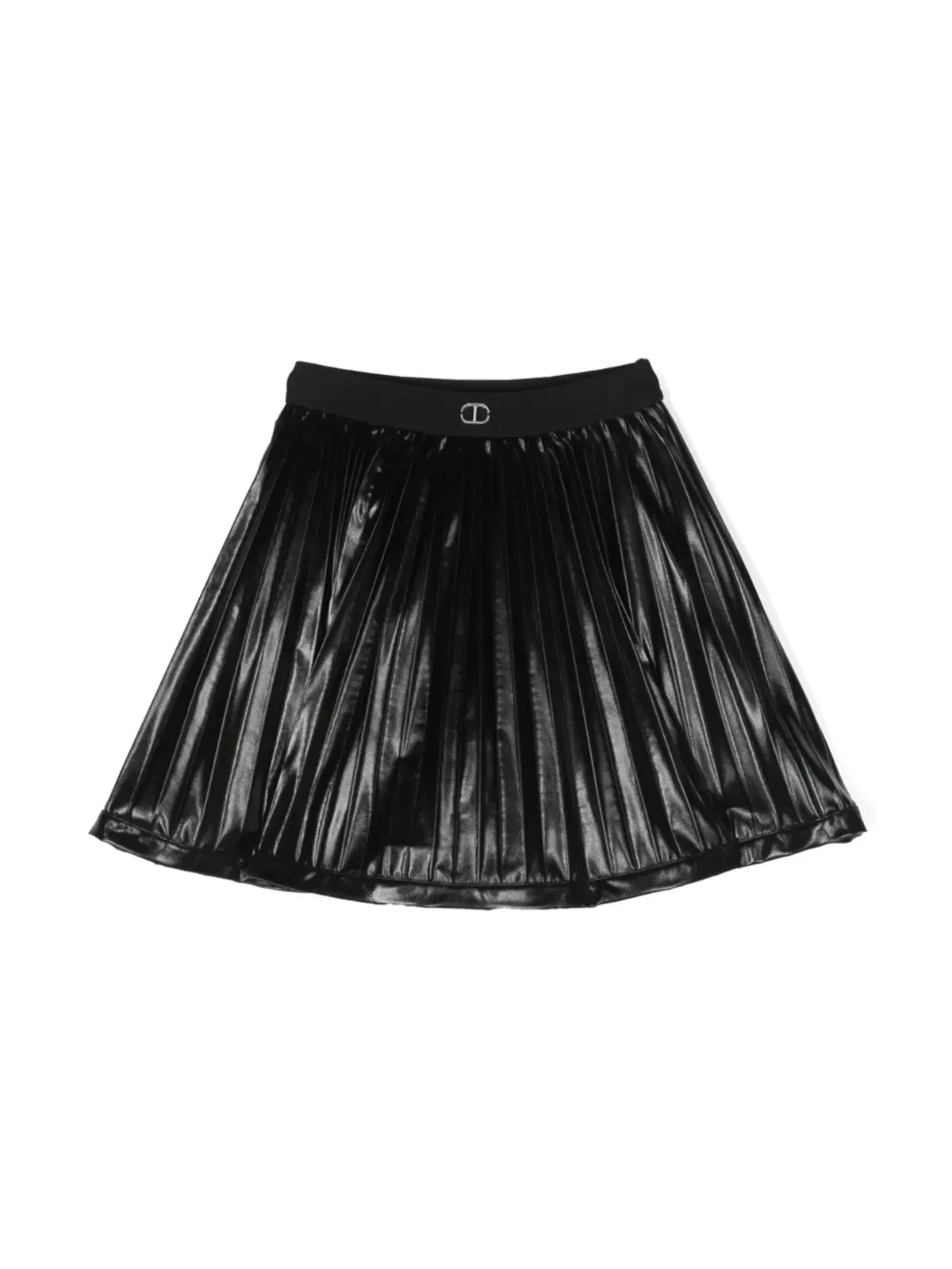 TWINSET Kids ロゴプレート付きプリーツスカート - 画像1