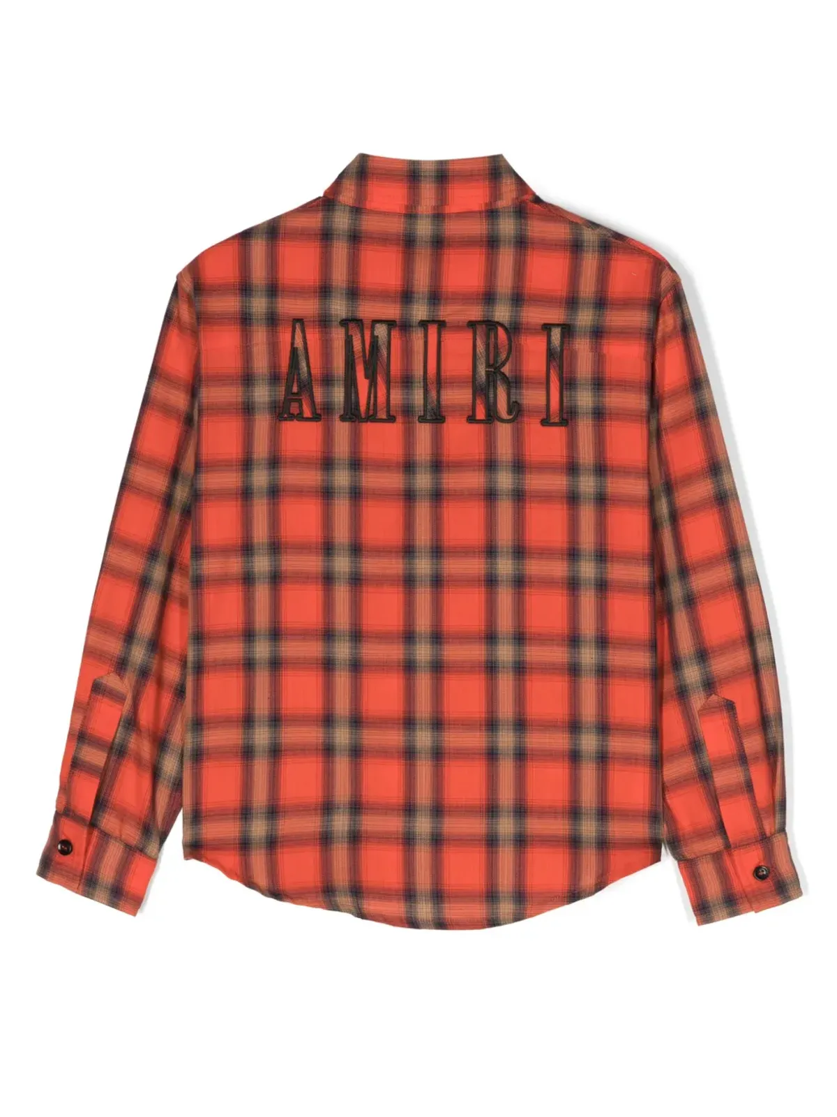 AMIRI KIDS ロゴ刺繍入りチェック柄シャツ - 画像2