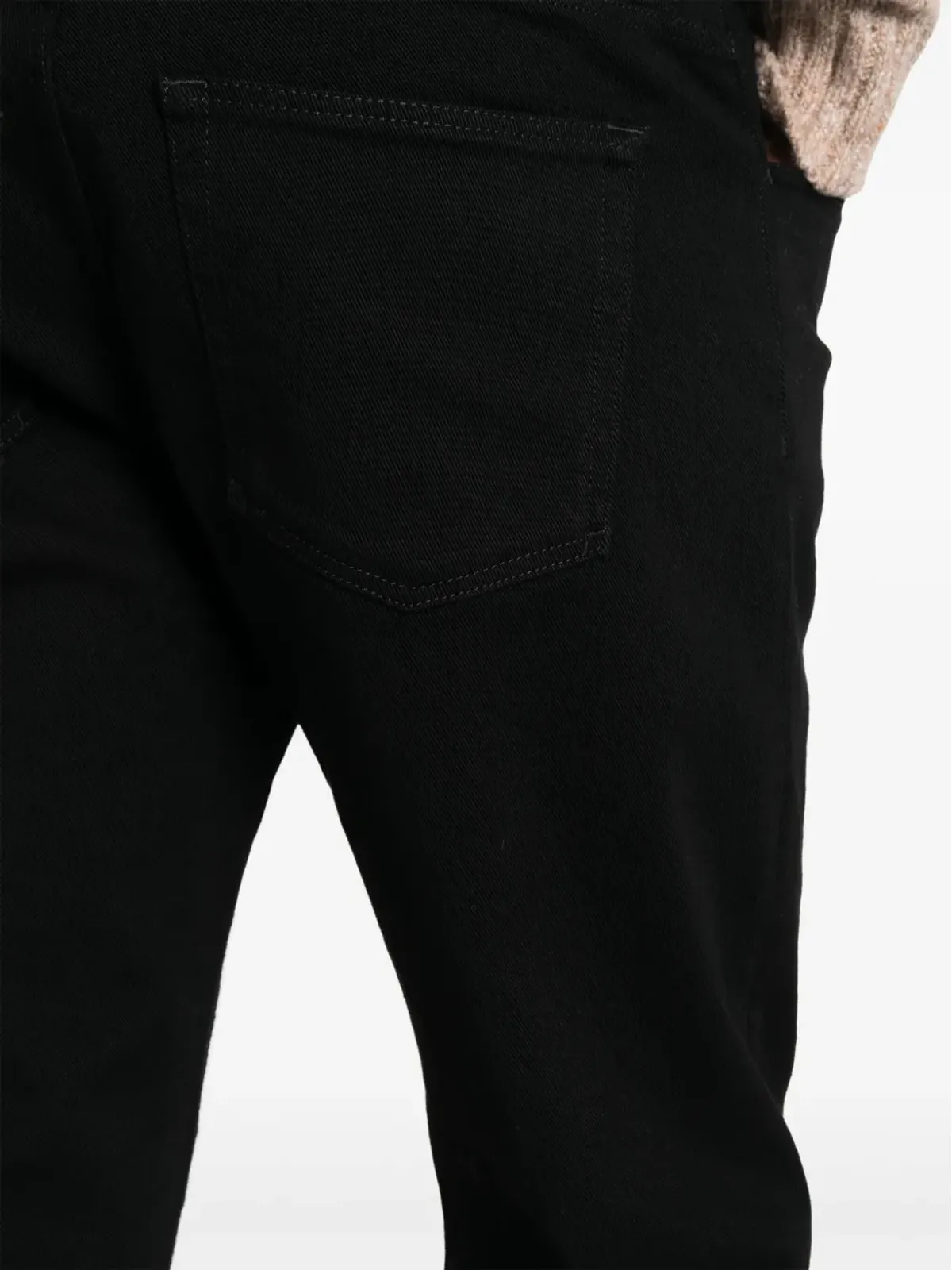 Giorgio Armani ミッドライズ コットン ストレートジーンズ - 画像5