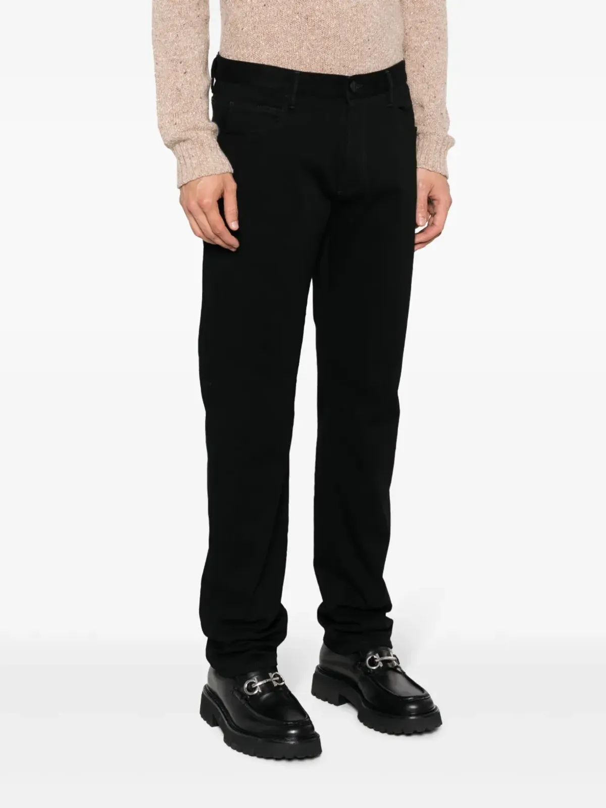 Giorgio Armani ミッドライズ コットン ストレートジーンズ - 画像3