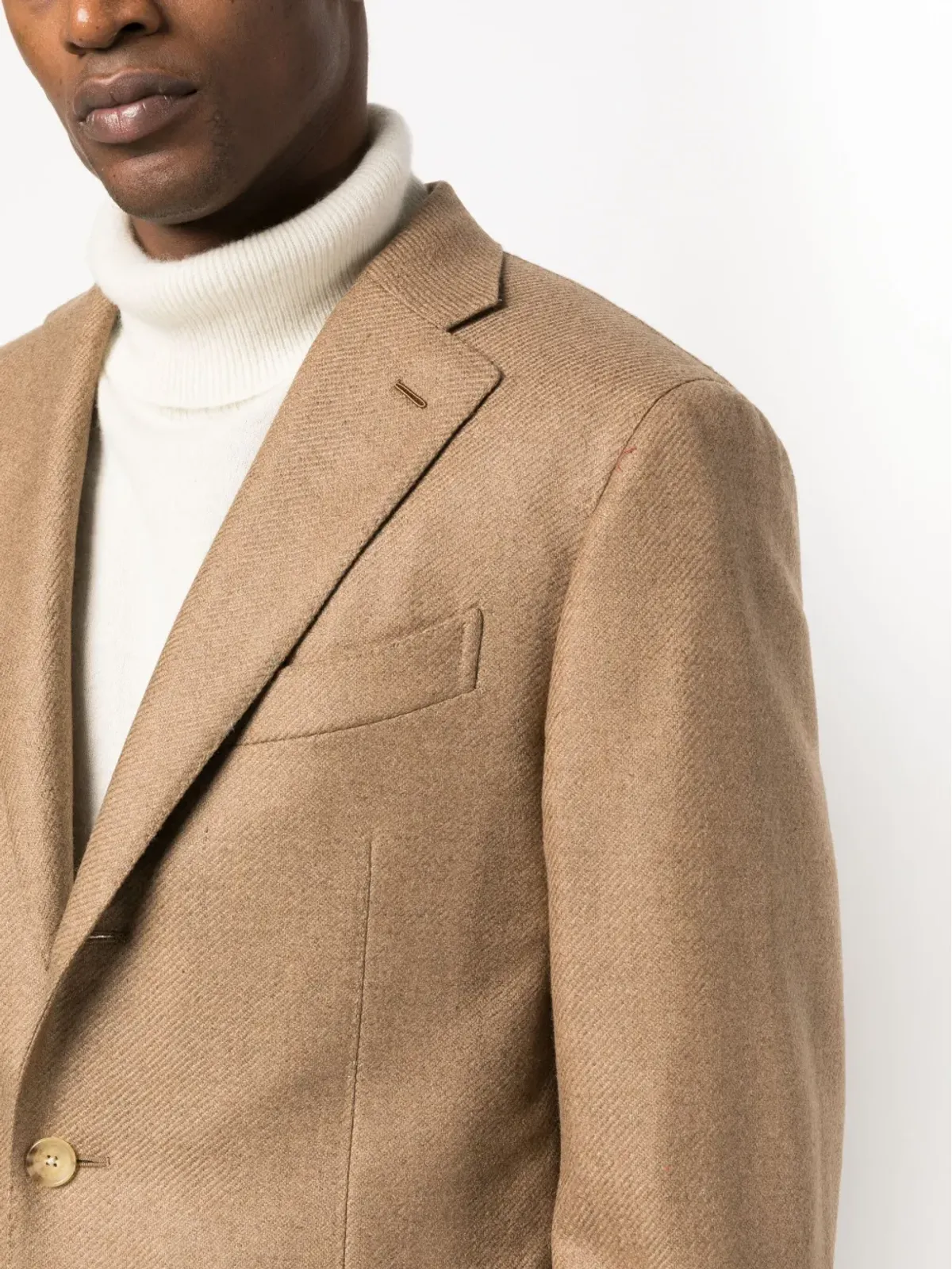 Caruso シングルブレステッド ウールブレザー - 画像5