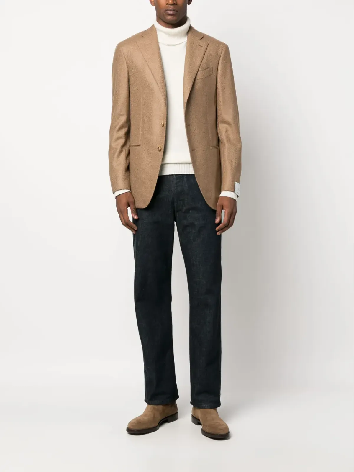 Caruso シングルブレステッド ウールブレザー - 画像2