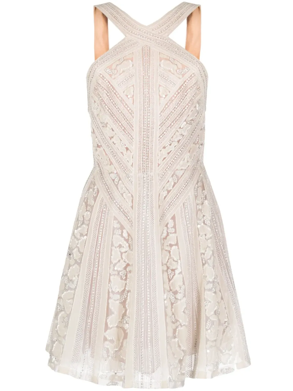 Elie Saab ビーズ装飾シルクドレス - 画像1