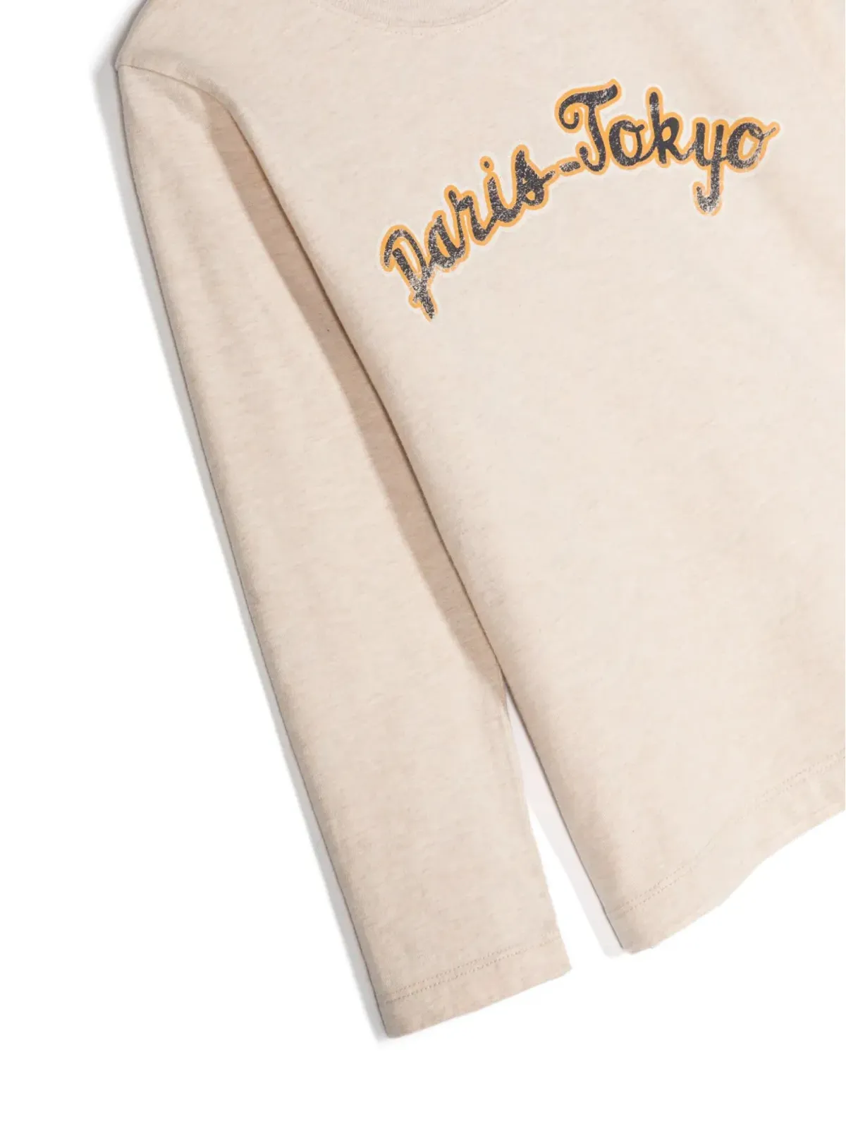 Bonpoint メランジ風ロゴプリント Tシャツ - 画像3