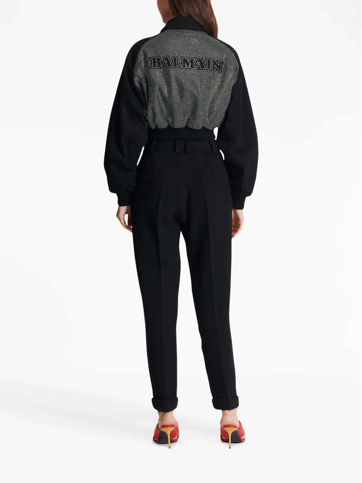 Balmain ハイウエスト テーパードパンツ - 画像4
