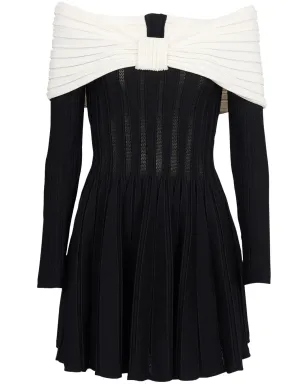 Balmain オフショルダーニットミニドレス - サムネイル1