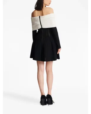 Balmain オフショルダーニットミニドレス - サムネイル4