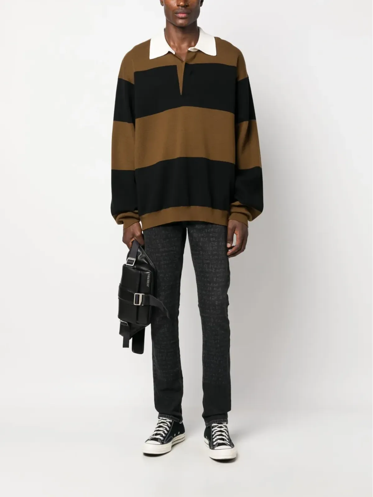 Ksubi テキストプリント ミッドライズ テーパード ジーンズ - Grey - 画像2