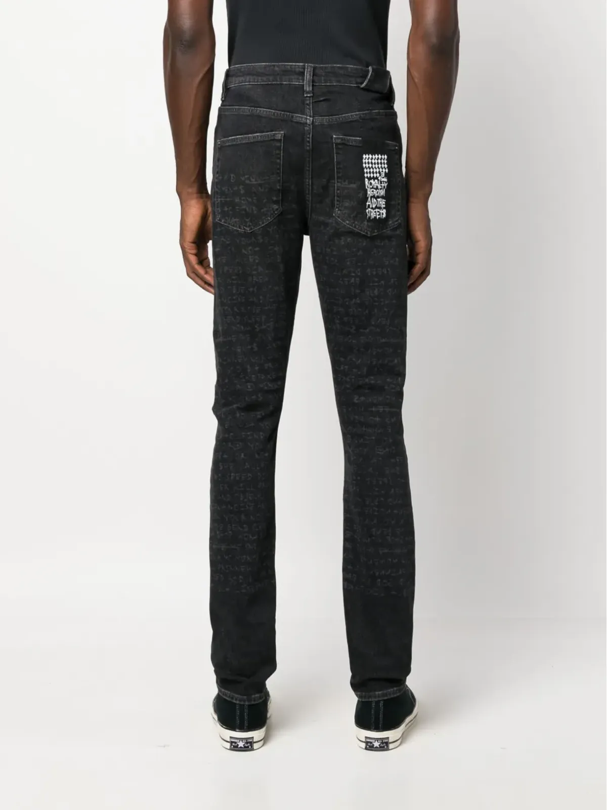 Ksubi テキストプリント ミッドライズ テーパード ジーンズ - Grey - 画像4
