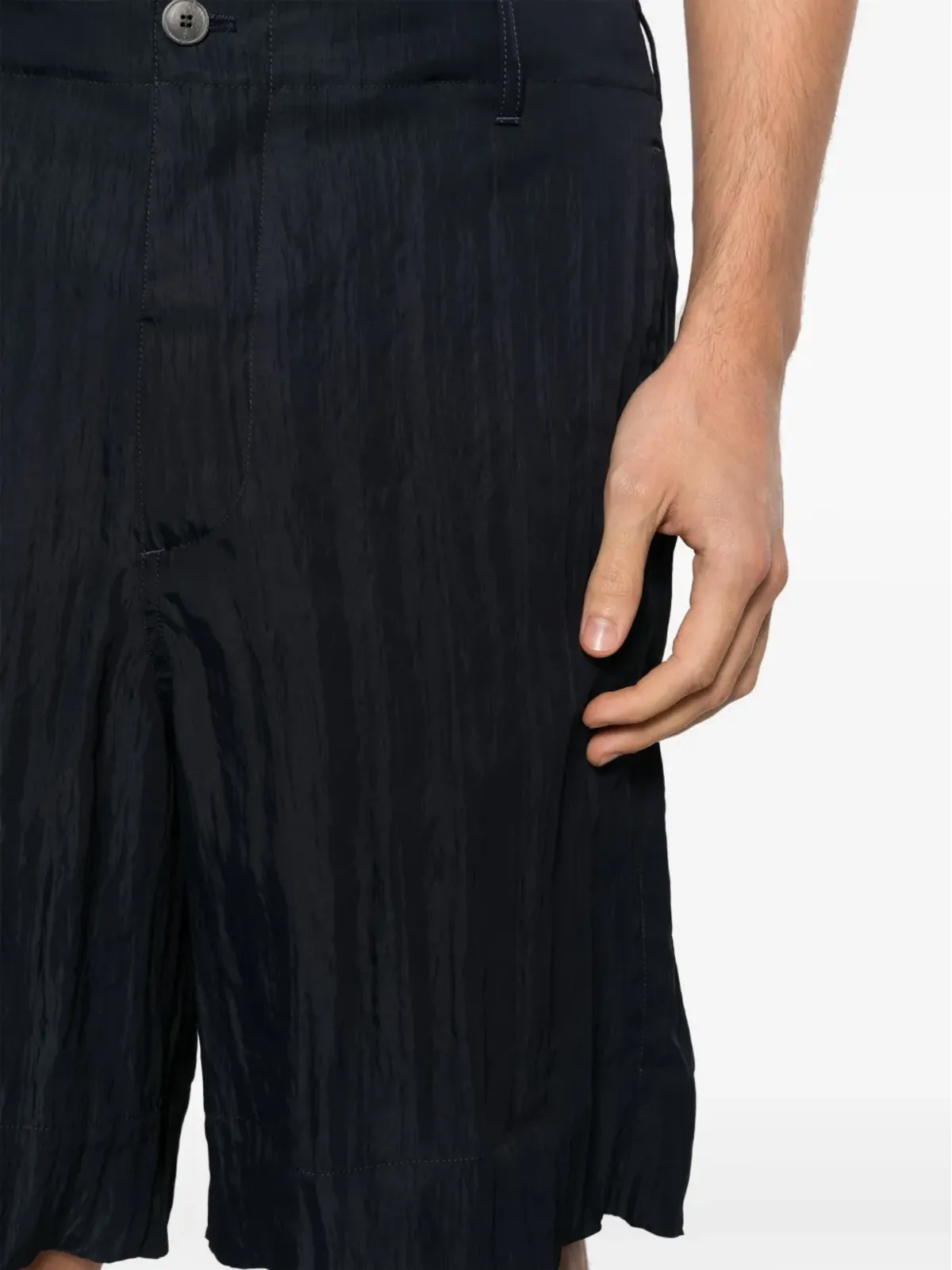 Giorgio Armani クリンクルド・ワイドレッグショーツ - 画像5
