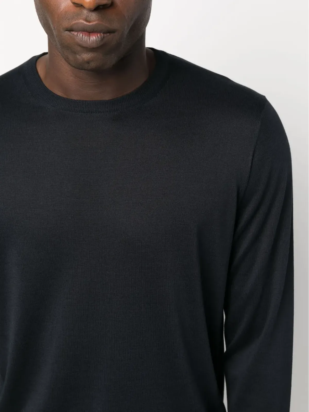 Giorgio Armani クルーネック シルクコットン ジャンパー - 画像5