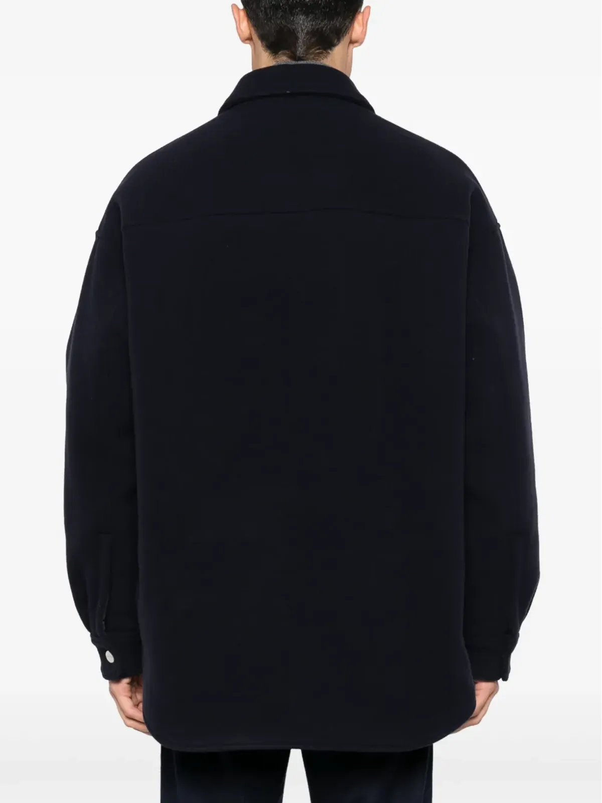 Giorgio Armani フェルテッド ヴァージンウール シャツジャケット - ブルー - 画像4