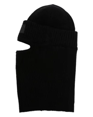 Y-3 ロゴパッチ付きリブ編みバラクラバ - サムネイル1