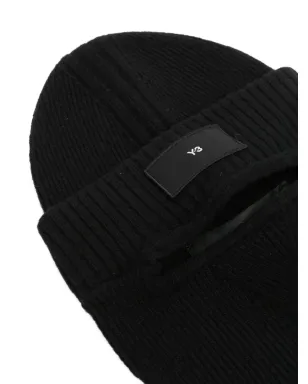 Y-3 ロゴパッチ付きリブ編みバラクラバ - サムネイル2