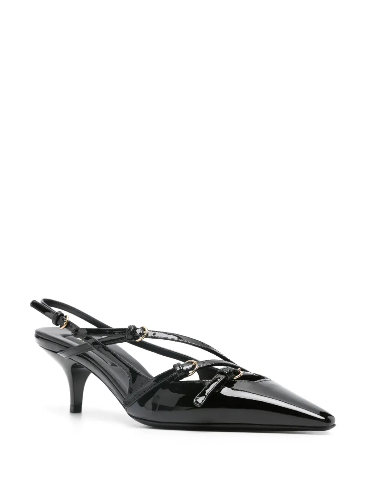 Miu Miu バックル装飾スリングバックパンプス - 画像2