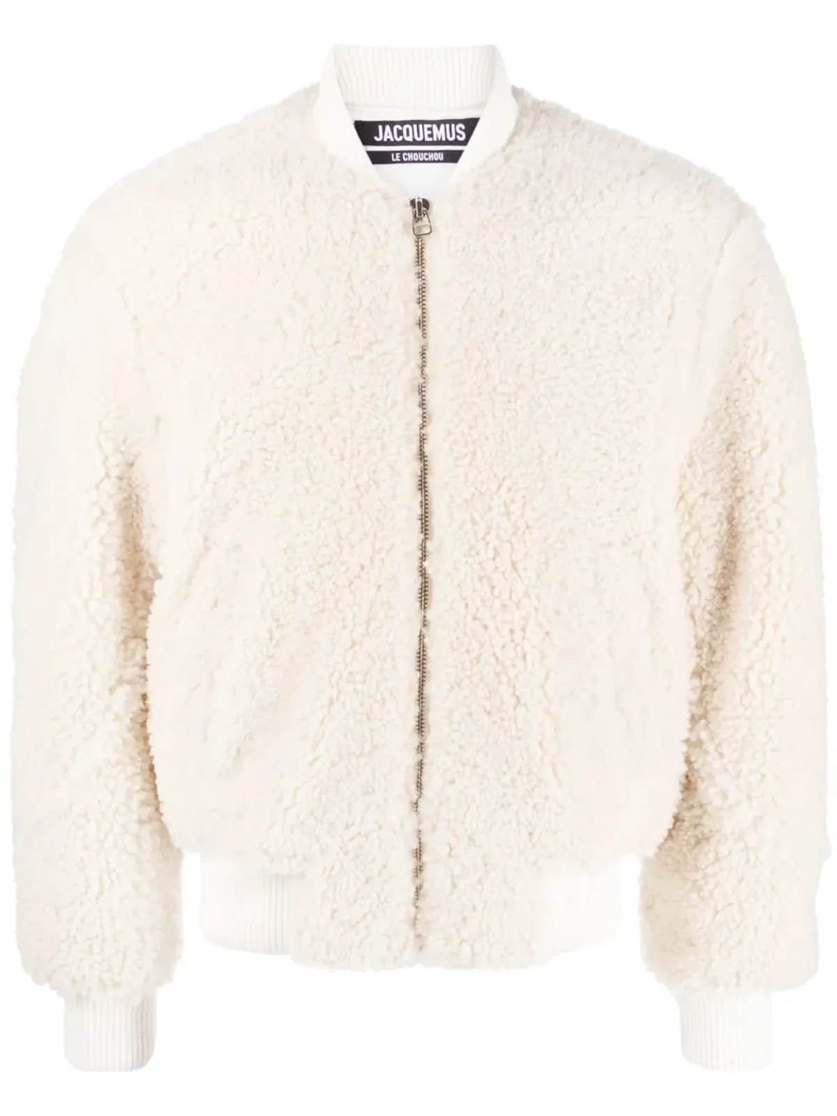 Jacquemus Le Blouson Pilou シアリング ボンバー ジャケット - ホワイト - 画像1