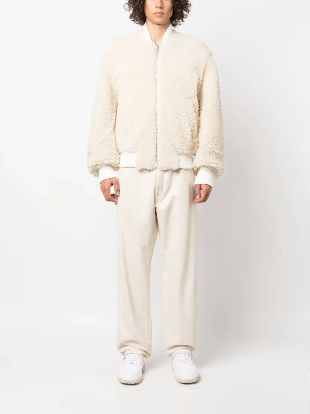 Jacquemus Le Blouson Pilou シアリング ボンバー ジャケット - ホワイト - 画像2
