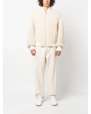 Jacquemus Le Blouson Pilou シアリング ボンバー ジャケット - ホワイト - サムネイル2