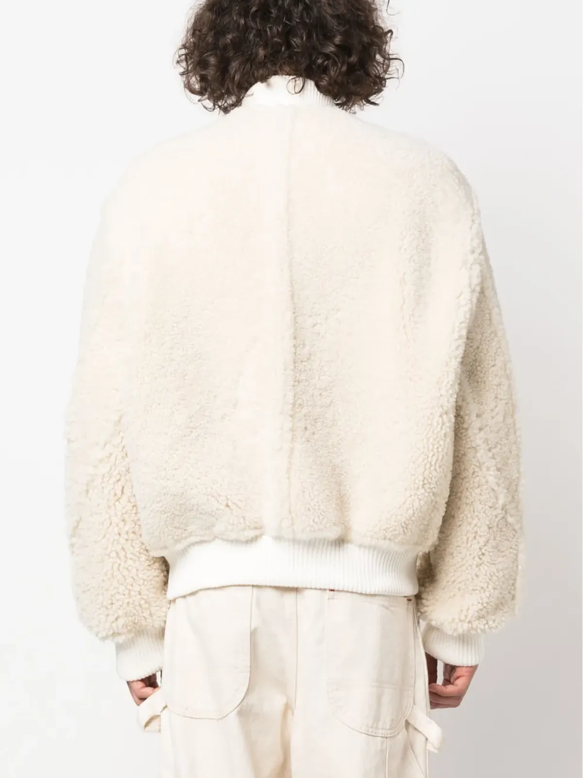 Jacquemus Le Blouson Pilou シアリング ボンバー ジャケット - ホワイト - 画像4