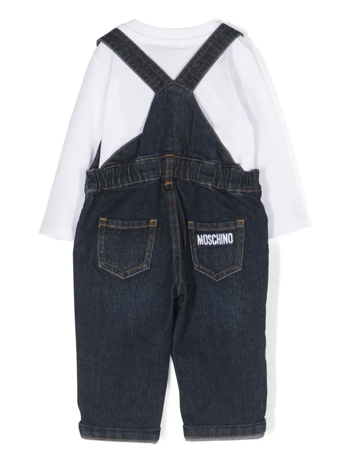 Moschino Kids テディベアモチーフ デニム ダンガリー - 画像2