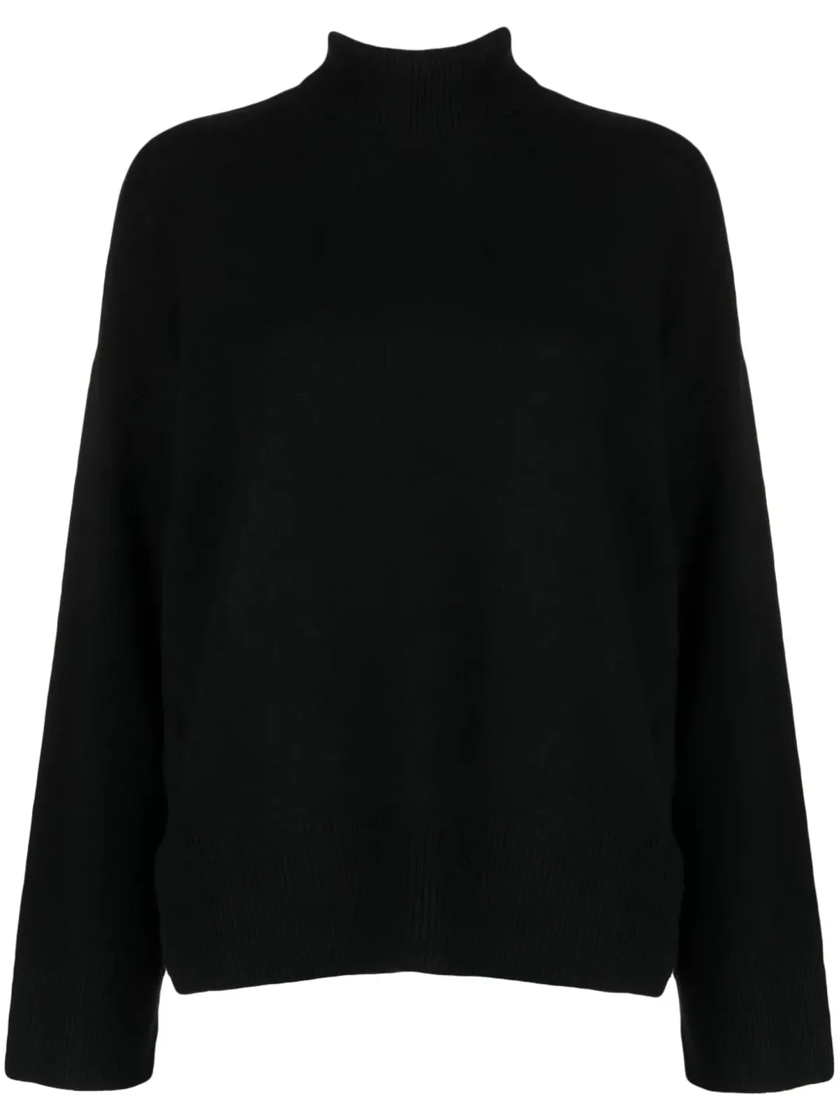 Le Kasha roll-neck ribbed cashmere jumper - Black - 画像1