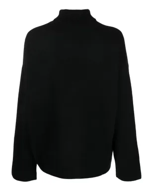 Le Kasha roll-neck ribbed cashmere jumper - Black - サムネイル2