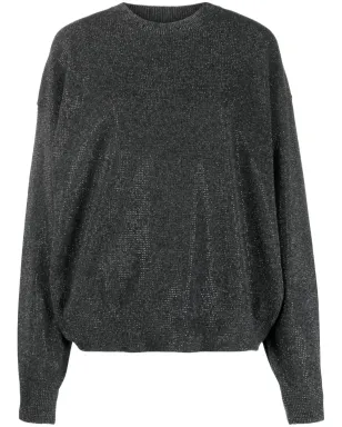 Alexander Wang ラインストーン装飾のウールニット（グレー） - サムネイル1
