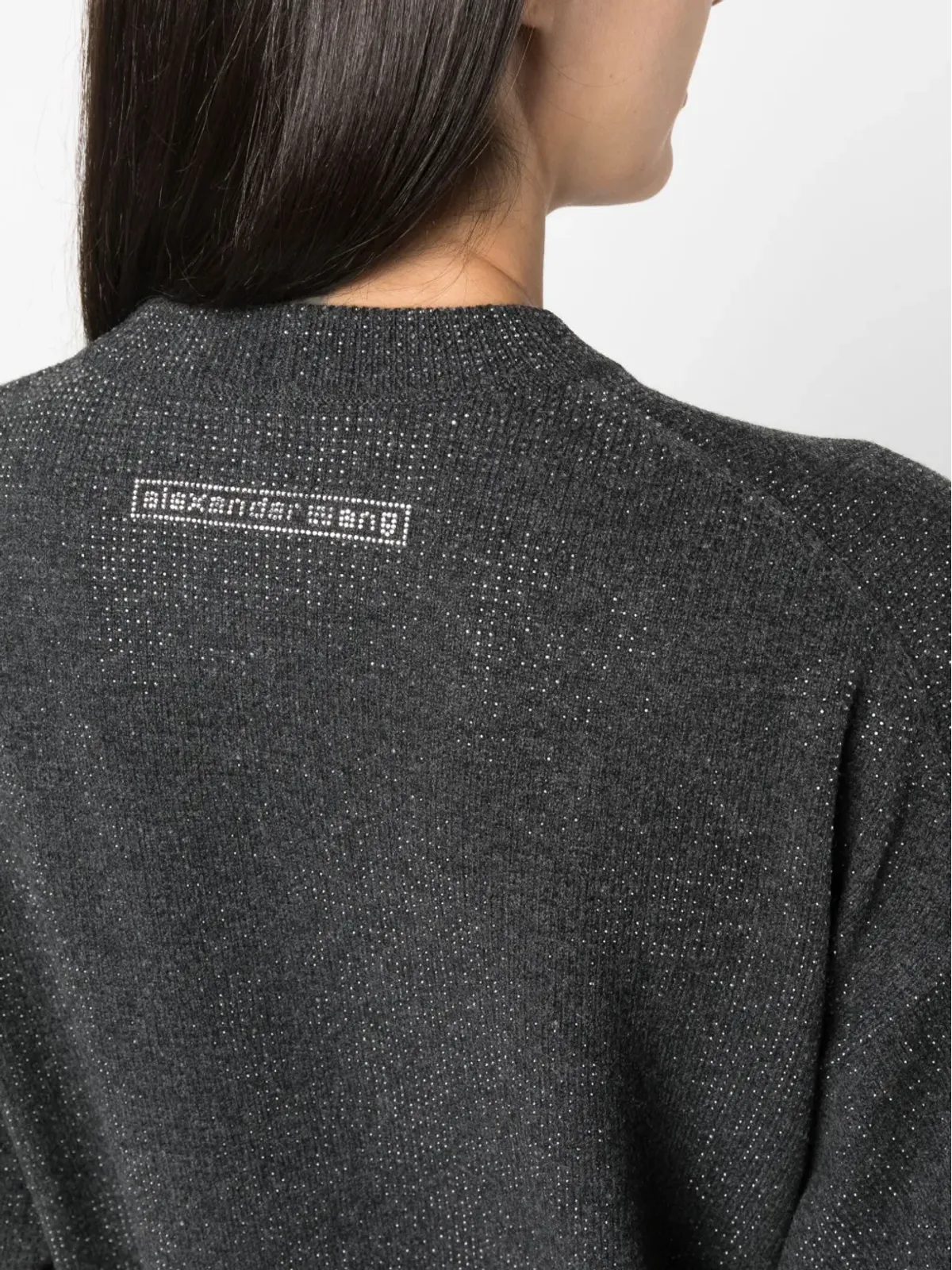 Alexander Wang ラインストーン装飾のウールニット（グレー） - 画像5
