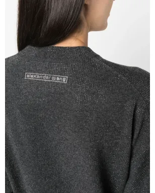 Alexander Wang ラインストーン装飾のウールニット（グレー） - サムネイル5