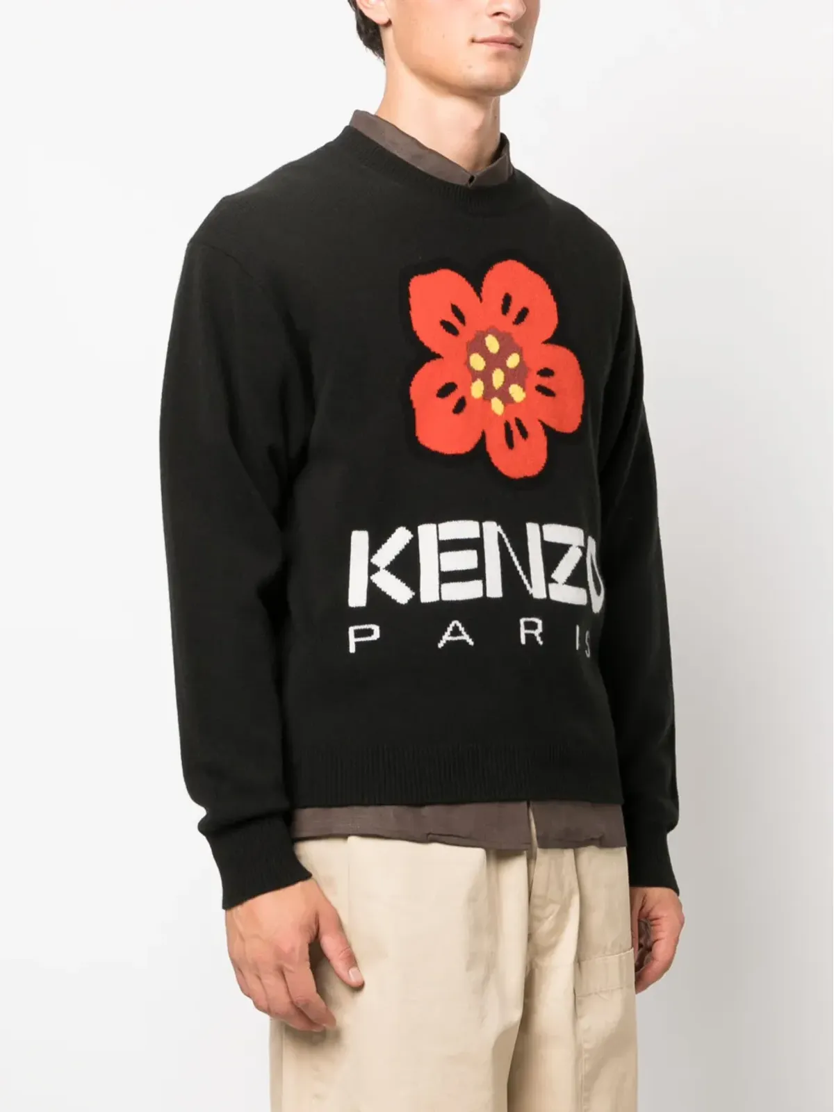 Kenzo ボケフラワーモチーフ ウールジャンパー - 画像3
