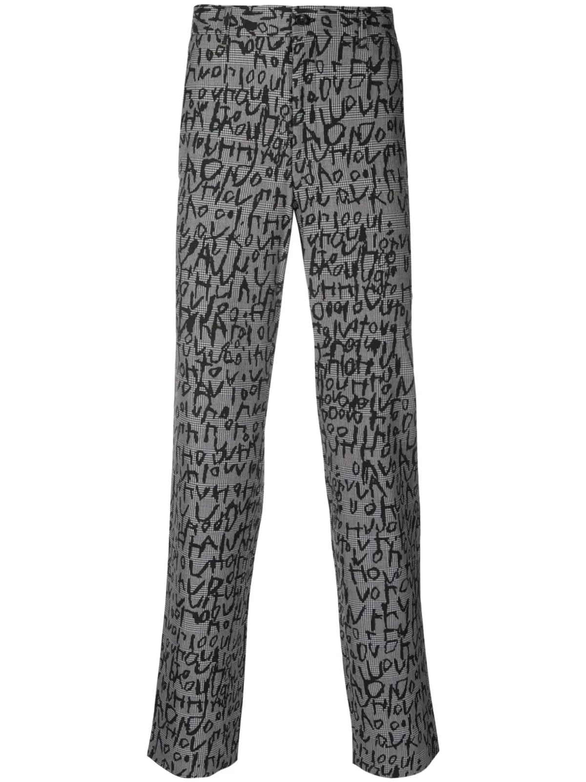 Comme des Garçons Homme Plus チェック柄ジャカードストレートパンツ - 画像1