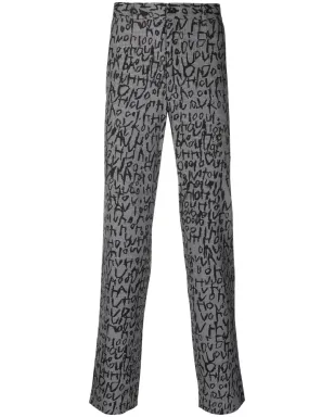 Comme des Garçons Homme Plus チェック柄ジャカードストレートパンツ - サムネイル1