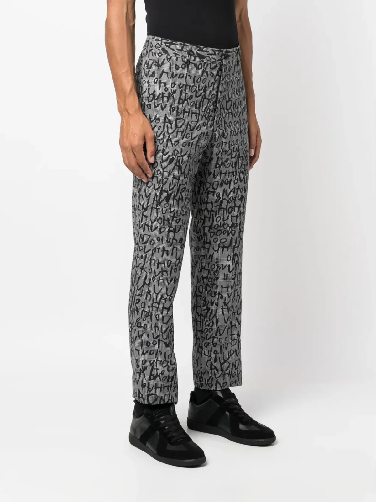 Comme des Garçons Homme Plus チェック柄ジャカードストレートパンツ - 画像3