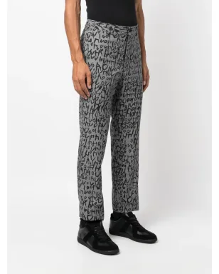 Comme des Garçons Homme Plus チェック柄ジャカードストレートパンツ - サムネイル3