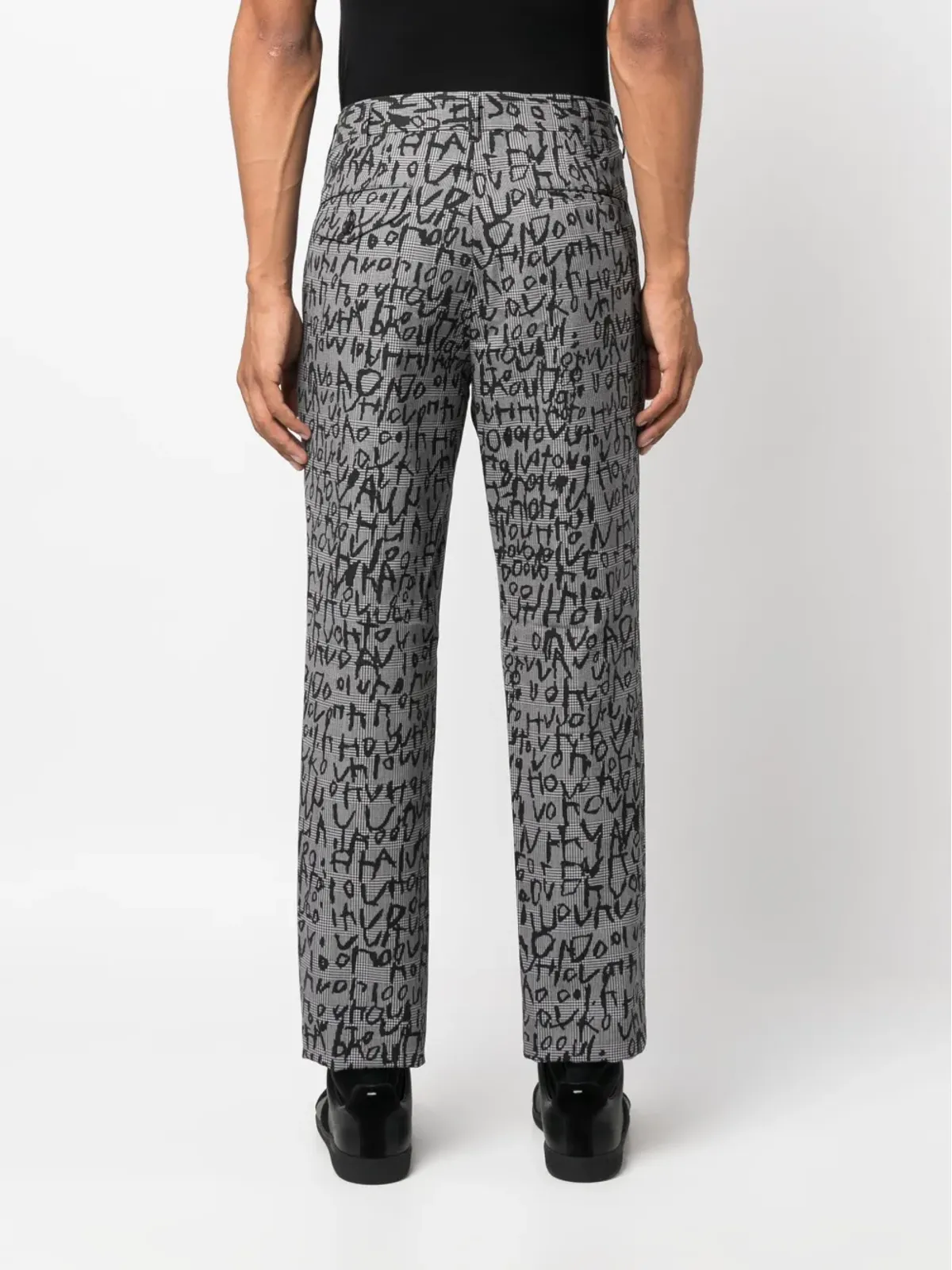Comme des Garçons Homme Plus チェック柄ジャカードストレートパンツ - 画像4