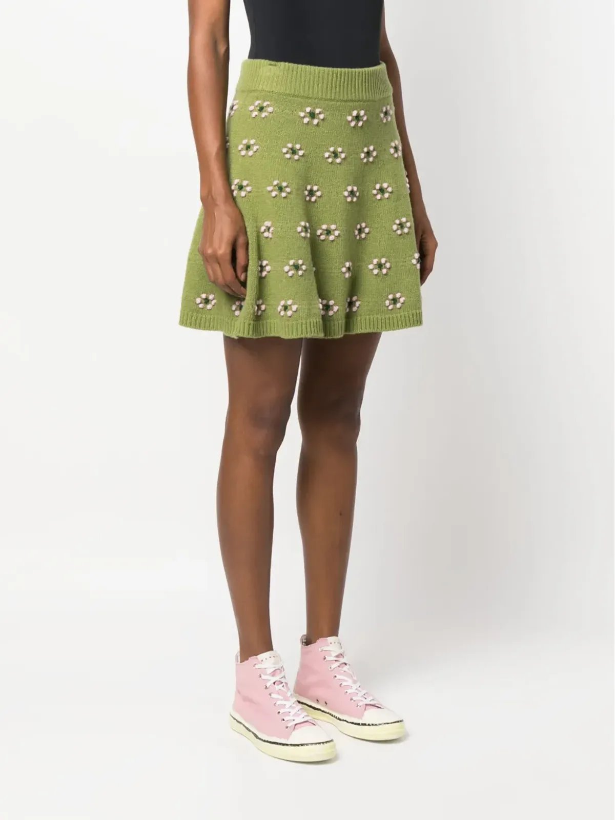 Kenzo 花柄モチーフ ウールスカート - 画像3