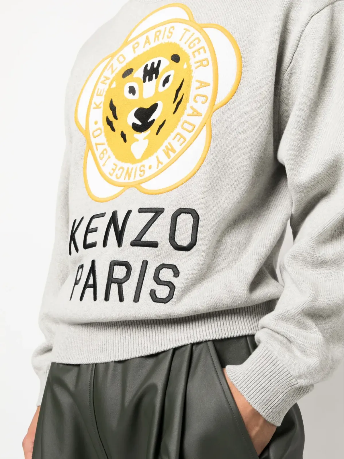 Kenzo ロゴパッチ ウールコットン ジャンパー - 画像5