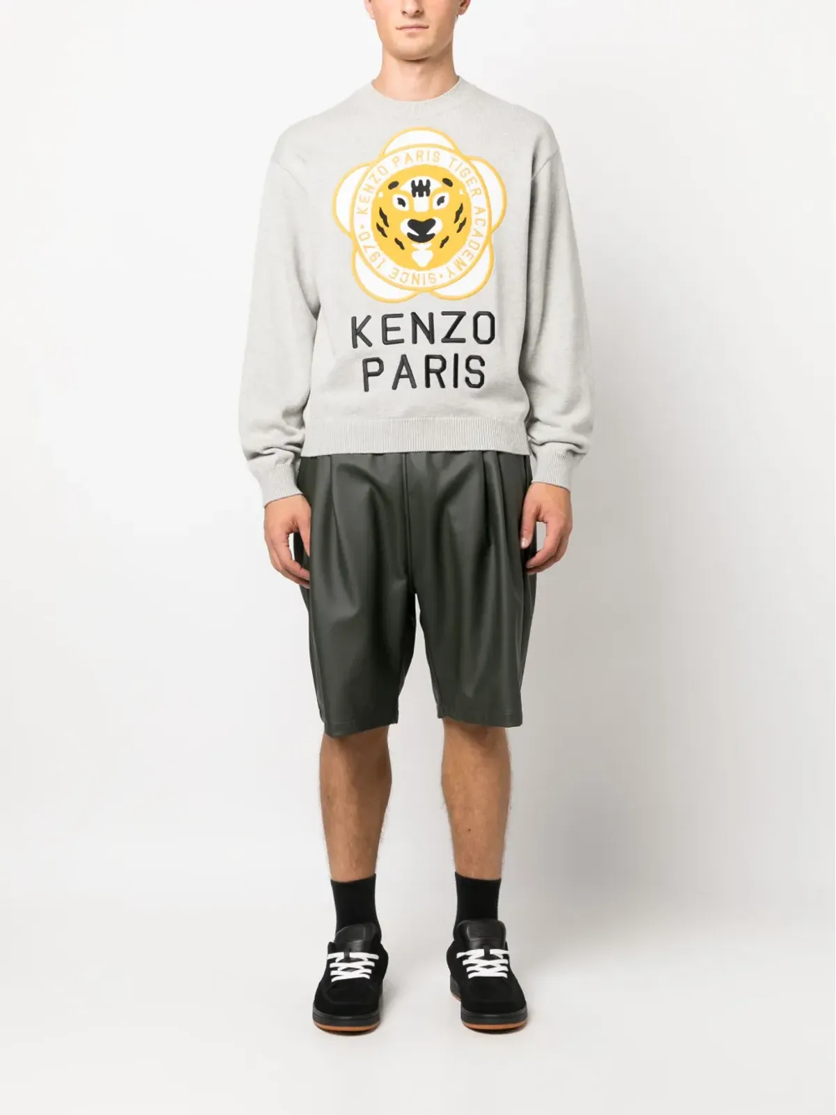 Kenzo ロゴパッチ ウールコットン ジャンパー - 画像2