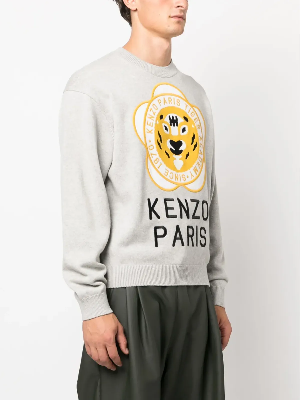 Kenzo ロゴパッチ ウールコットン ジャンパー - 画像3