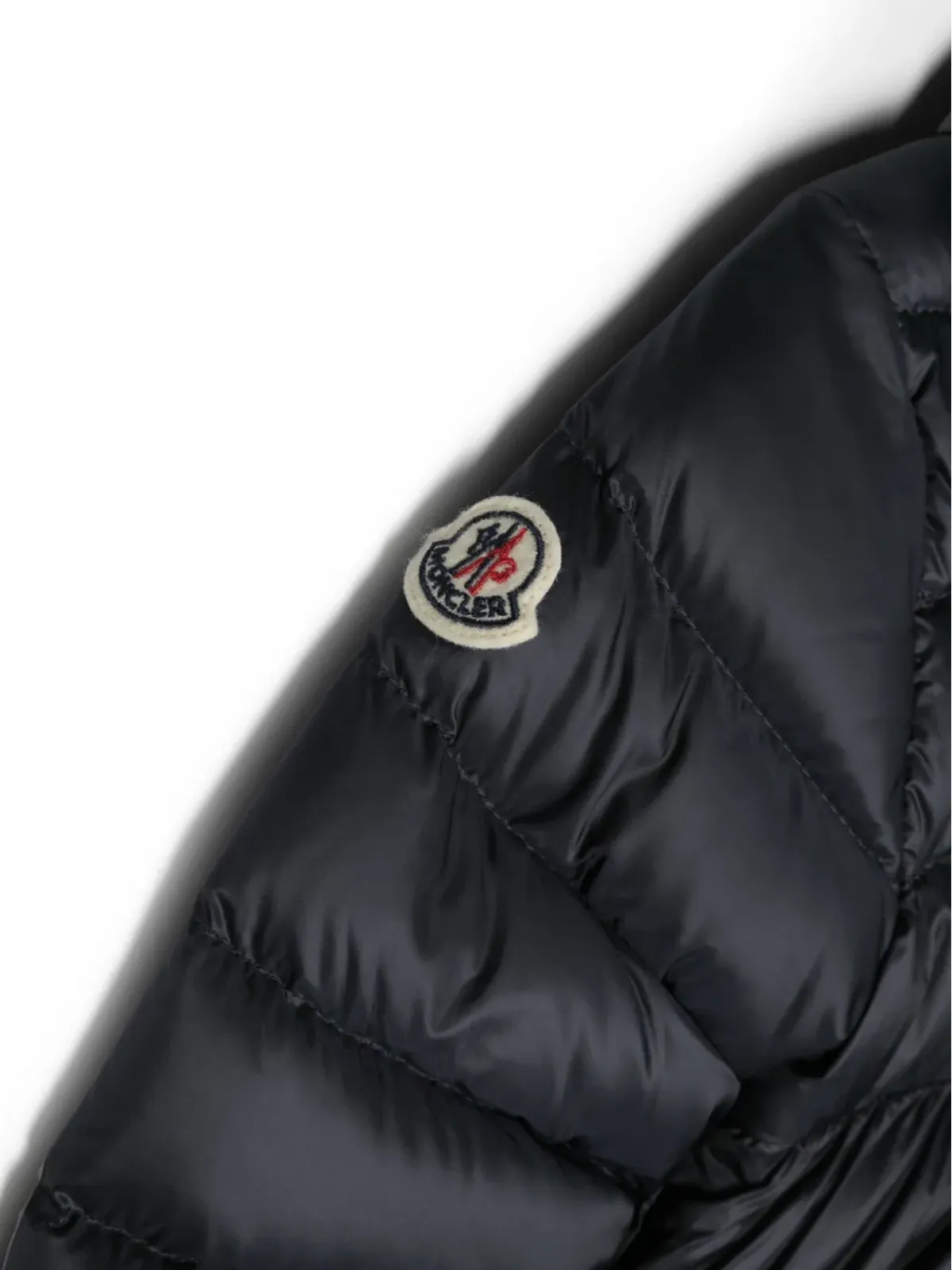 Moncler Enfant キルテッドフード付きダウンジャケット - 画像3