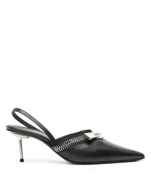 Coperni ジップレザー・スリングバックパンプス（ブラック） - サムネイル1
